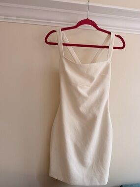 Likely Cream Square-Neck Sheath Dress